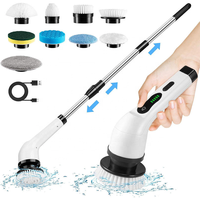 Nettoyeur électrique rotatif pour le nettoyage, brosse de nettoyage avec batterie de 1500 mAh pour salle de bain/évier/fenêtre