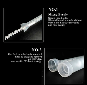 10-32 Mixer 400ml1: 1 dính Cartridge hỗn hợp dòng chảy yếu tố 32 dùng một lần vòi phun MC loạt xoắn ốc nhựa tĩnh trộn vòi phun - Product Image 3