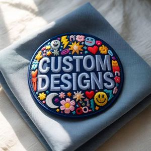 Parches Bordados 3D con Diseño de Logotipo Personalizado, de Frutas y Animales de Dibujos Animados, para Gorras y Ropa, Termoadhesivos, para Planchar, con Flores Bordadas en Lienzo - Product Image 1