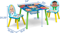 Ensemble Table et chaise pour enfants (4 chaises incluses)-idéal pour l'artisanat d'art, l'heure des collations, l'école à domicile, les devoirs