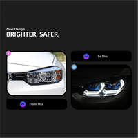 Pour BMW Série 3 F30 F35 : Phares à LED bleus modifiés avec projecteur DRL, Plug and Play