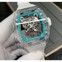 R Luxus-Taucheruhr Sportuhr Saphirglas-Gehäuse Carbonfaser-Armband Automatisches Mechanisches Uhrwerk Gangreserve Hochwertig