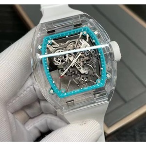 El Nuevo Reloj Deportivo Más Vendido 3501 con Caja Transparente de Cristal en Forma de Barril para Hombre, es un Reloj de Pulsera Mecánico Automático - Product Image 1
