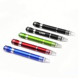 ไขควงอเนกประสงค์อลูมิเนียมอัลลอยด์ 6-in-1 พร้อมไฟ LED - ของขวัญขนาดกะทัดรัดสำหรับงาน DIY และซ่อมแซม - Product Image 1