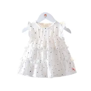 Fabricants de vêtements pour bébés robe de fête d'anniversaire robe de bébé nouveau-né pour 1 an bébé fille coton été décontracté sans manches