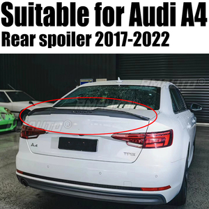 สปอยเลอร์สำหรับ Audi A4 B9 ปี 2017 2018 2019 2020 2021 2022 คุณภาพสูง ผลิตจากพลาสติก ABS สีรองพื้น สำหรับติดตั้งท้ายรถยนต์ แต่งรถ - Product Image 1