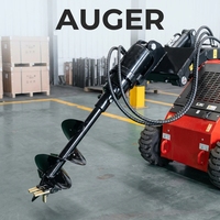 Foreuse hydraulique pour mini-chargeuse, accessoire de forage de trous de poteaux, fixation rapide universelle, couple élevé, dents en carbure, roulement de pompe