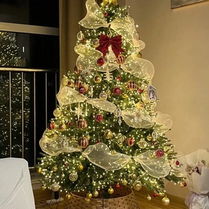 Grosir pohon lampu dekorasi ornamen natal DIY dapat disesuaikan warna penuh ramah lingkungan beraroma plastik kualitas tinggi - Product Image 1