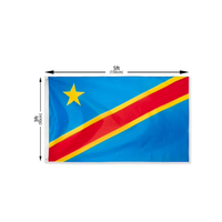 Serre-tête Série Drapeau de la République Démocratique du Congo Personnalisé Vente en Gros Décorations de Célébration Accessoires de Haute Qualité Ensemble
