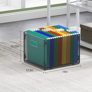 Customizable Desktop Metal Mesh <strong>Hanging</strong> <strong>File</strong> <strong>Organizer</strong> Office Documents Storage Basket for <strong>File</strong> Folder Management - Product Image 3