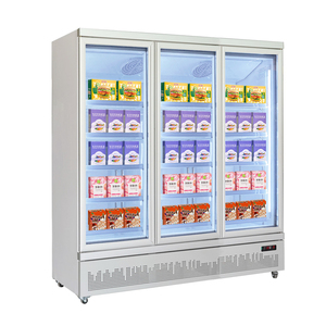 Refrigerador comercial <span class=keywords><strong>de</strong></span> 3 puertas <span class=keywords><strong>de</strong></span> vidrio <span class=keywords><strong>de</strong></span> 1450L Frigorífico para supermercado - Product Image 5