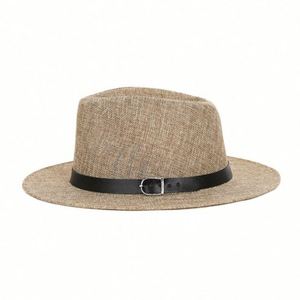 Chapeau Fedora Vintage d'Été en Tissu de Bambou pour Homme, Chapeau de Soleil Panama pour la Plage, la Pêche, les Voyages et l'Usage Quotidien en Extérieur - Product Image 1