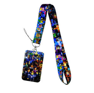Roslox giapponese Anime Cartoon stile lungo Tag nome per la macchina fotografica del telefono cellulare in poliestere cordino porta carta - Product Image 3