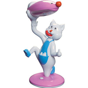 โคมไฟตั้งโต๊ะสีชมพู/ขาวพร้อม L.19 1xPL-2U แมว29xAl L.19 1xPL-2U ขนาด42ซม. 5xAn 29xAl 42ซม. - Product Image 1