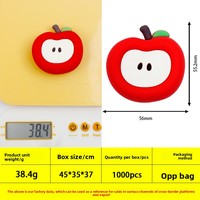 Coque de téléphone transparente avec coussin d'air et support paresseux, motif fruits simulés, pour visionnage de séries sur bureau
