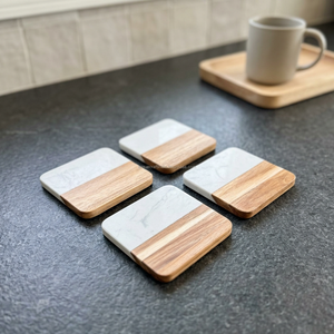 Alfombrillas de Mármol Ecológicas Modernas, Elegantes Paneles de Madera, Fusión de Belleza Natural, Diseño Contemporáneo, Decoración Única y Artesanal - Product Image 1