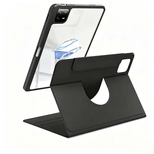 360 Degree Detachable FolioMagnetic PU+Acrylic Case for iPad Pro 12.9 & Air 13 Rotating Cover Tablet Covers