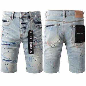 Nuevo con etiquetas Diseño desgastado Destroyed Streetwear Slim Fit Jeans Y2K Paint Ripped Knee Skinny Jeans Hombres Pantalones de mezclilla - Product Image 5
