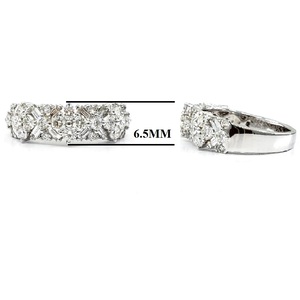 Belle bague mince de baguette de diamant or rose de platine de haute qualité pour le cadeau de femme - Product Image 2