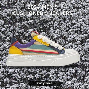 Nouvelles baskets décontractées basses pour hommes été 2026, style plateforme, chaussures de marche, style rétro, baskets en maille rembourrées - Product Image 2