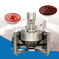 Marmite de cuisson de pop-corn professionnelle 200L à double planète et multi-racloirs avec mélangeur, compatible induction