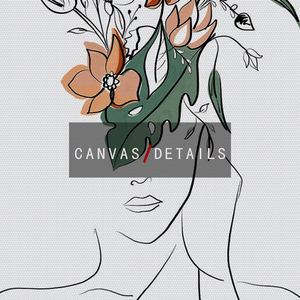 Tableau sur toile moderne abstraite, lignes de figurine, peinture nordique, affiche de feuilles de couleur, impression pour décor de salon, de maison - Product Image 5