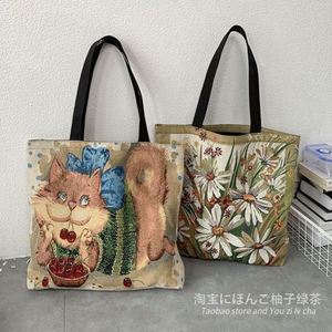 Bolsa de Mano de Lona Estampada, Forrada de Poliéster, Bolsa de Compras, Portátil, Reutilizable, Venta al Por Mayor - Product Image 2