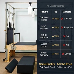Cama de fitness de alta calidad en oferta: Reformer de madera de roble con torre CC, modelo CC de alta calidad - Product Image 2