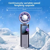 Nouveau ventilateur portable d'extérieur à refroidissement semi-conducteur haute vitesse, rechargeable par USB, pliable, à suspendre au cou, petit modèle