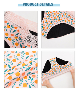 Di alta qualità a prova di periodo a tre strati di cotone organico biancheria intima mestruale per le donne di tutti i giorni elegante arco di bambù tinta tinta - Product Image 5