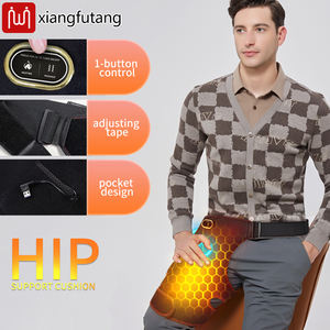 Penyangga Pinggul Tanpa Kabel dengan Pemanas dan Pijat untuk Meredakan Nyeri <span class=keywords><strong>Sciatica</strong></span>, Terapi Punggung Bawah, Bantalan Pemanas Pinggul, Penyembuhan Fisik, Hitam, Kustom - Product Image 4