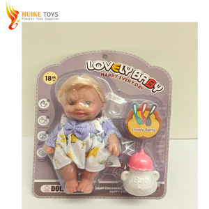 Poupées en vinyle bon marché en gros 2025, poupées en tissu avec biberon et sucette, poupées douces pour bébés, cadeau d'anniversaire unisexe, jouet câlin à tenir - Product Image 1