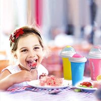 OKOLAY Gobelet de milk-shake maison surgelé en silicone pour crème glacée et smoothie avec paille