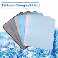 Tapis rafraîchissant moderne pour animaux de compagnie en soie glacée, coussin d'été respirant et antidérapant pour chien, anti-morsure, pour canapé, panier ou lit, lavable