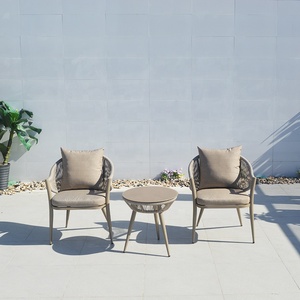Conjunto de Muebles de Jardín Modernos para Balcón, Mesa de Centro y Sillas para Exteriores - Product Image 2
