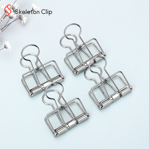 Clips de reliure creux en acier inoxydable 304 Design créatif pour une utilisation scolaire 19mm/32mm pince domestique avec sac Opp + boîte en Carton - Product Image 3