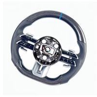 Volant de direction en fibre de carbone pour voiture d'usine, volant en cuir pour Mercedes Benz Classe A, B, C, E, CLA, AMG
