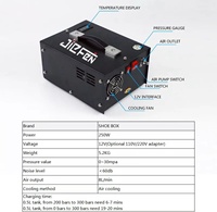 Kompresor udara Pcp110v 220v 12v 300bar 4500 psi 30 Mpa Peralatan Menyelam Tanpa Oli PCP Mini Kompresor Udara Pompa Pcp