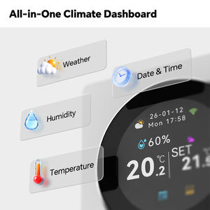 Chaudière à gaz à eau chaude, <span class=keywords><strong>thermostat</strong></span> intelligent Tuya pour la maison, avec écran tactile rond coloré et affichage en 6 langues - Product Image 6