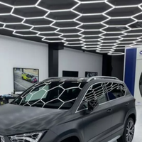 Lámpara de Techo LED Hexagonal para Taller de Automóviles y Garaje, Clasificación IP54, 5200LM, Ángulo de Haz de 120°