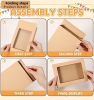 Boîtes d'emballage pour produits électroniques en papier kraft avec fenêtre, logo personnalisé, laminage mat, matériaux recyclés écologiques
