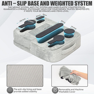 SUREWAL Couch Cup Holder Tray <strong>Tablet</strong> <strong>Pillow</strong> Stand Bed Couch Car Holds Drinks Snacks Remotes Phones <strong>Tablet</strong> for Sofas <strong>Pillow</strong> - Product Image 3