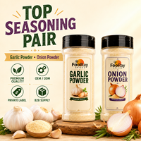 Poudre d'ail et poudre d'oignon en vrac, assaisonnement en paire, bouteilles d'épices personnalisées en gros pour cuisine, barbecue, soupes, sauces et marinades
