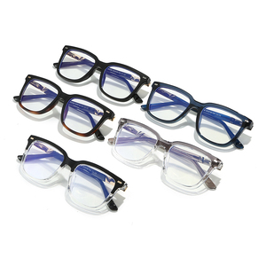 Gafas <span class=keywords><strong>de</strong></span> Lectura Cuadradas Extragrandes <span class=keywords><strong>de</strong></span> Moda 2025 Lentes Transparentes para Hombre con Filtro <span class=keywords><strong>de</strong></span> Luz Azul Montura Grande para Prescripción - Product Image 4