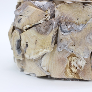 Diseño original, macetas de madera hechas a mano para interiores y exteriores, macetas decorativas de astillas de madera ecológicas originales - Product Image 6