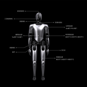 Robot Humanoide Bípedo Magicbot G1, Color Gris Plateado, Sistema Linux, Control por Aplicación, Interacción por Voz, para Recepción Comercial - Product Image 4