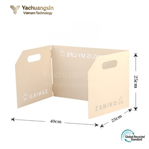 Déflecteur de vent pliable portable pour réchaud à gaz, en aluminium, pour camping et cuisson en extérieur, avec poignée, pour 1 à 2 personnes - Product Image 6