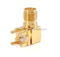 Base de antena de alta calidad, Conector de alta frecuencia, tornillo exterior de cobre chapado en oro, orificio interior, 1P Pin Offset para RF