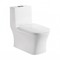 WC sur pied GUMONI T-9174 avec réservoir encastré, cuvette en céramique et couvercle en PP, chasse d'eau 3,0 L, design moderne
