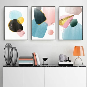 Bán buôn trừu tượng bức tranh tường đóng khung vải tường nghệ thuật kỹ thuật số in vẫn còn sống cho trang trí nội thất - Product Image 1